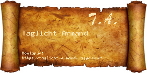 Taglicht Armand névjegykártya